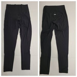 Aerie Leggings Womens Medium High Rise Crop V Waist Seamless Black